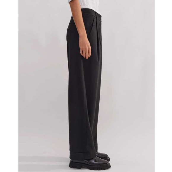 NWT ME + EM Elasticated Waist Relaxed Tapered Pant Italian Wool Blend Size 4 - Picture 4 of 16